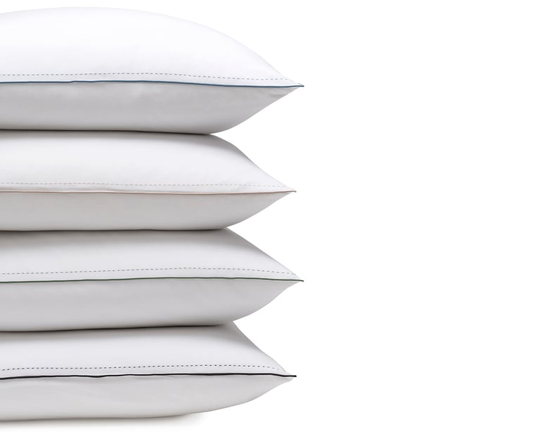 Anne De Solène TAIE D'OREILLER Pure White Satin Lavé · Blanc · Finition Sable