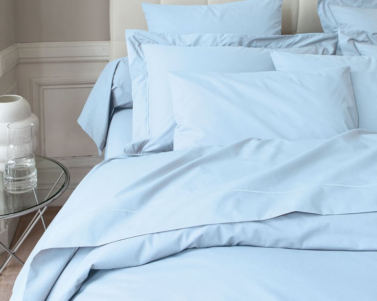 Anne De Solène TAIE D'OREILLER SANS VOLANT Vexin · Azur