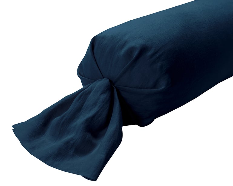 anne de solène TAIE DE TRAVERSIN Lin Lavé Lina · Bleu De Chine