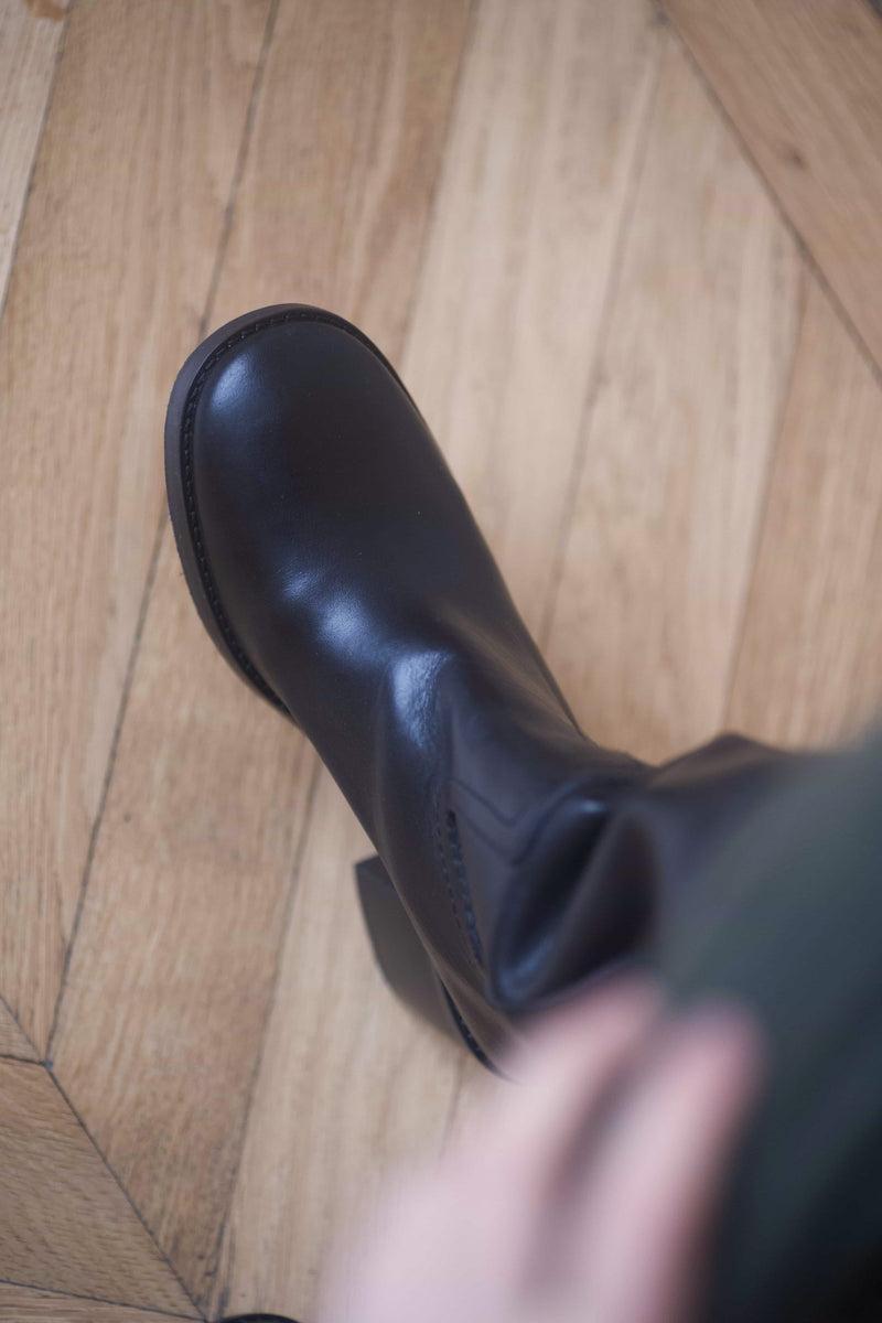 Anne Thomas Camarguaise - Long Boots - Liscio Black