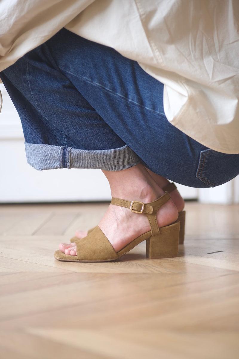 anne thomas Charlotte Sandals Velours Safari Lodge