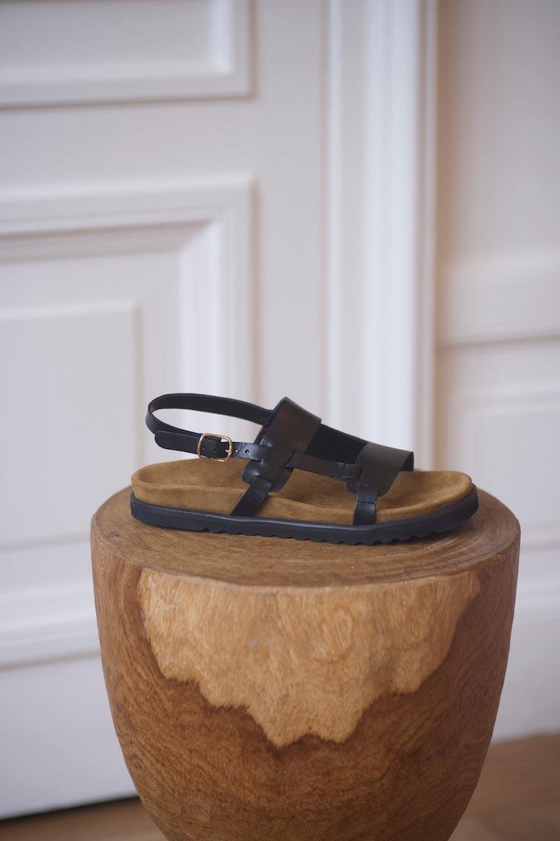 Anne Thomas Daddy Sandals Safari Black