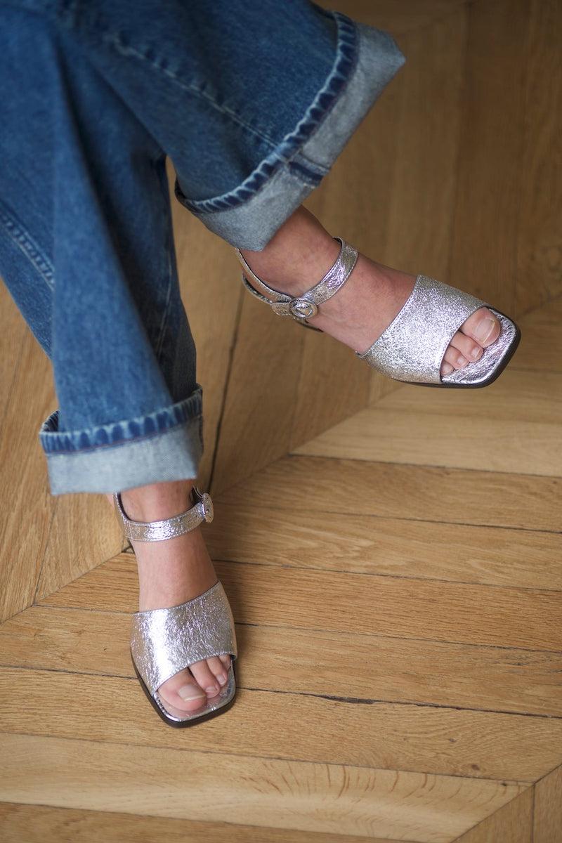 Anne Thomas Dallas Sandals Magnum Silver