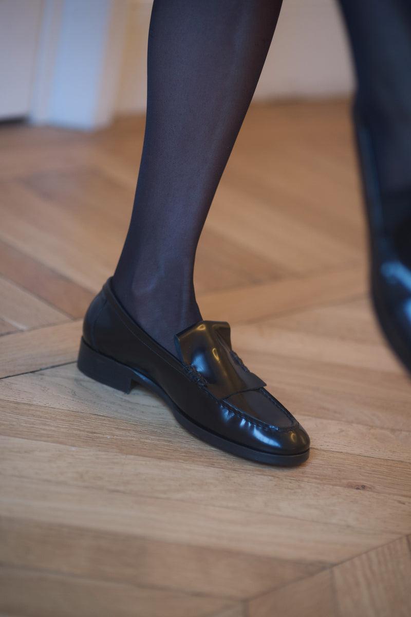 Anne Thomas Elizabeth Loafers Polido Black