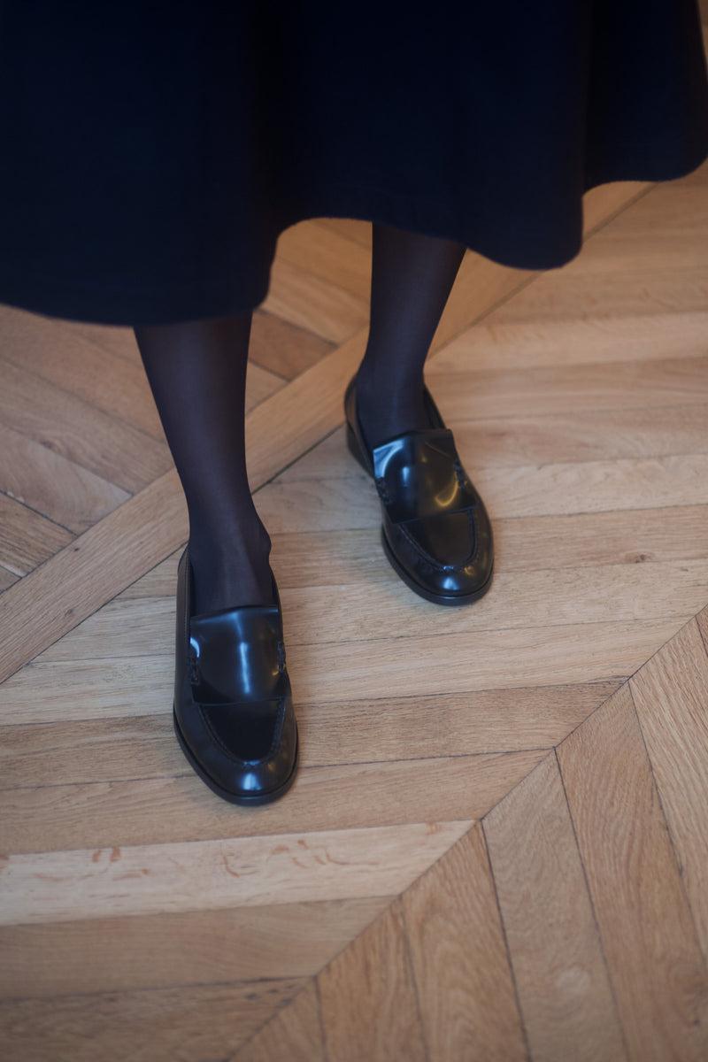 Anne Thomas Elizabeth Loafers Polido Black