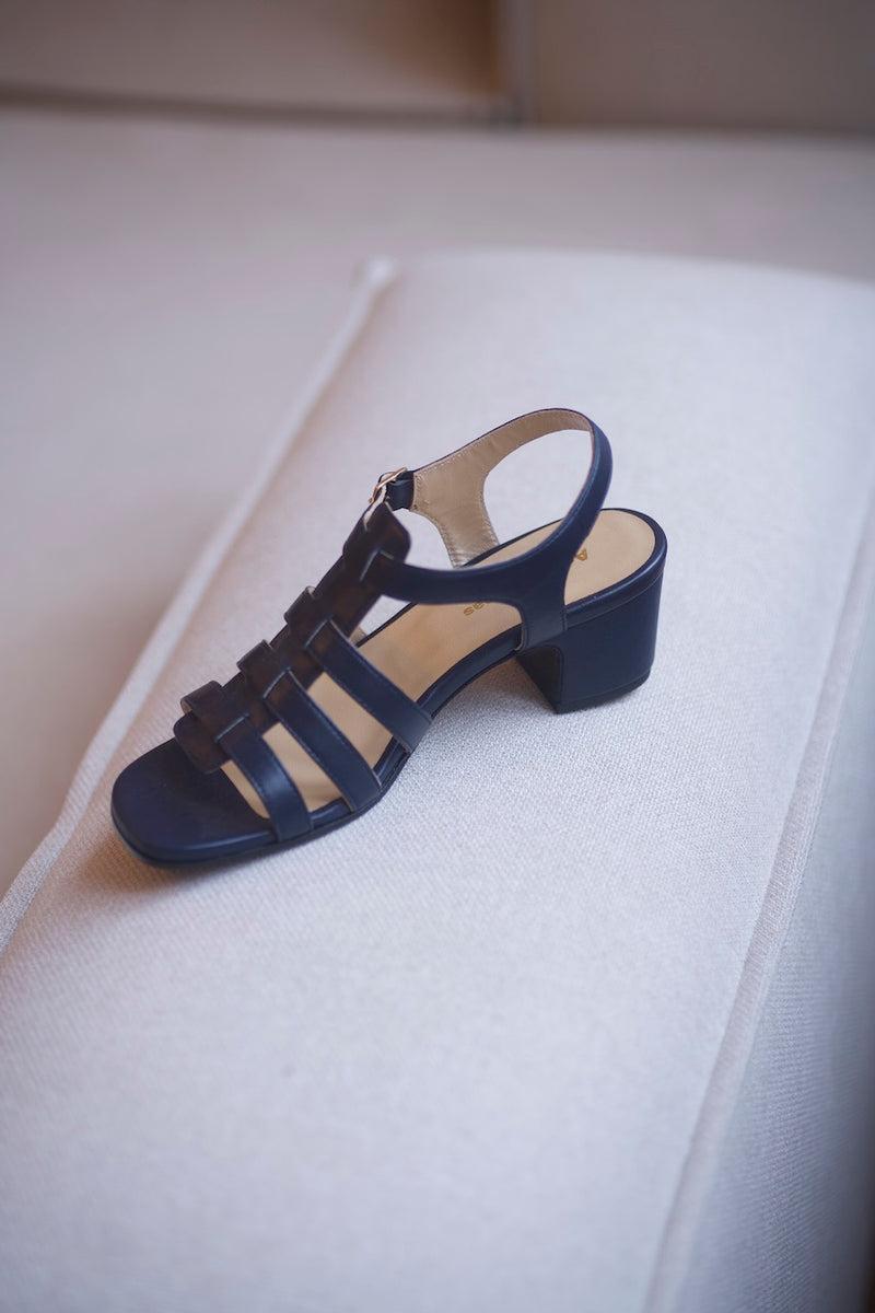 Anne Thomas Goudes Sandals Nappa Burrasca Navy / 40