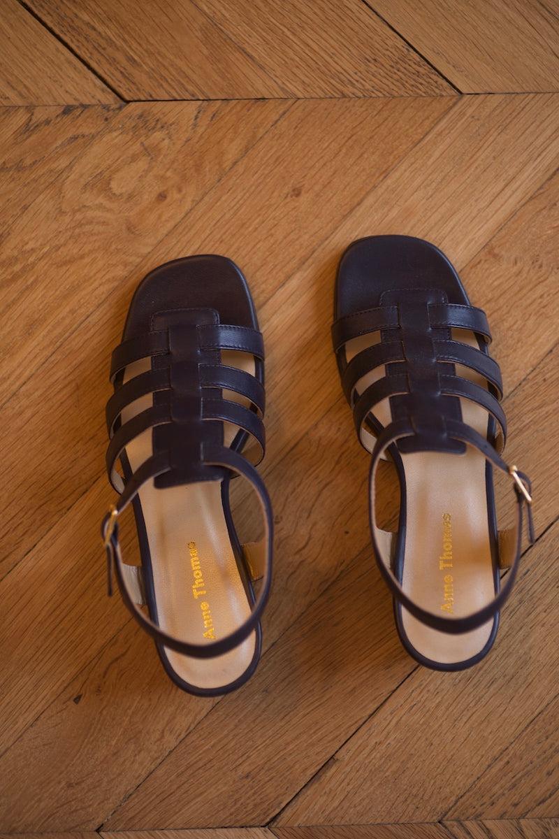 Anne Thomas Goudes Sandals Nappa Burrasca Navy / 40