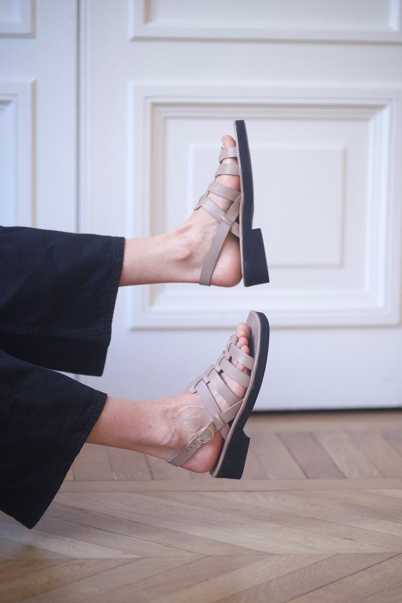 Anne Thomas Jérusalem Sandals Florida Taupe