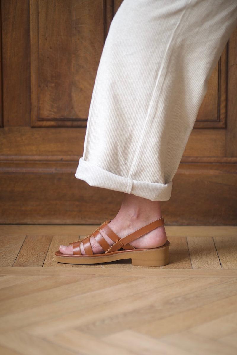 Anne Thomas Jérusalem Sandals Liscio Ambra