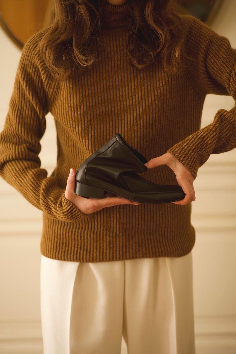 anne thomas Léo Boots Nappa Black