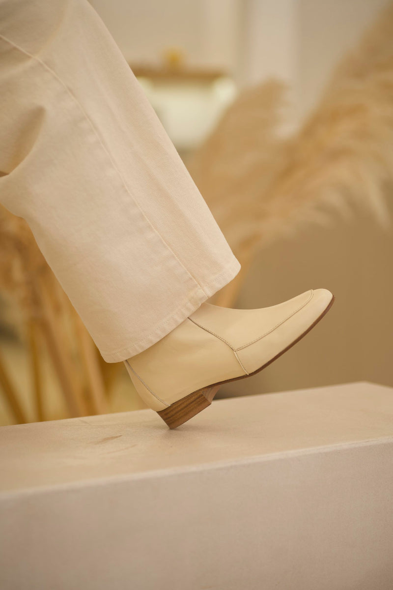 anne thomas Léo Boots Nappa Tapioca / 40