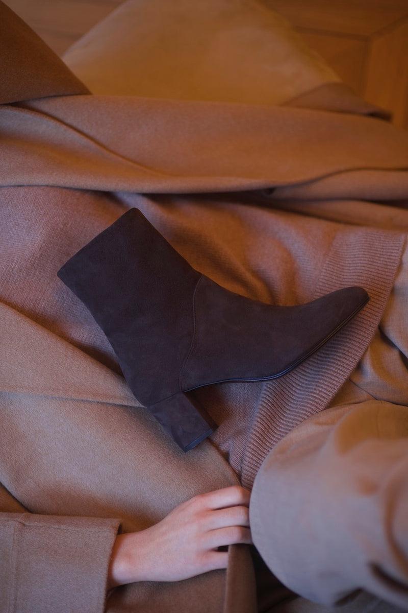 anne thomas Mimo Boots Velours Poivre Sauvage