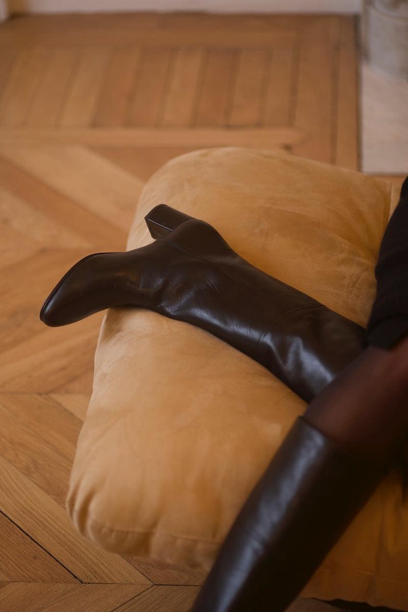 anne thomas Mimo Long Boots Calf Black