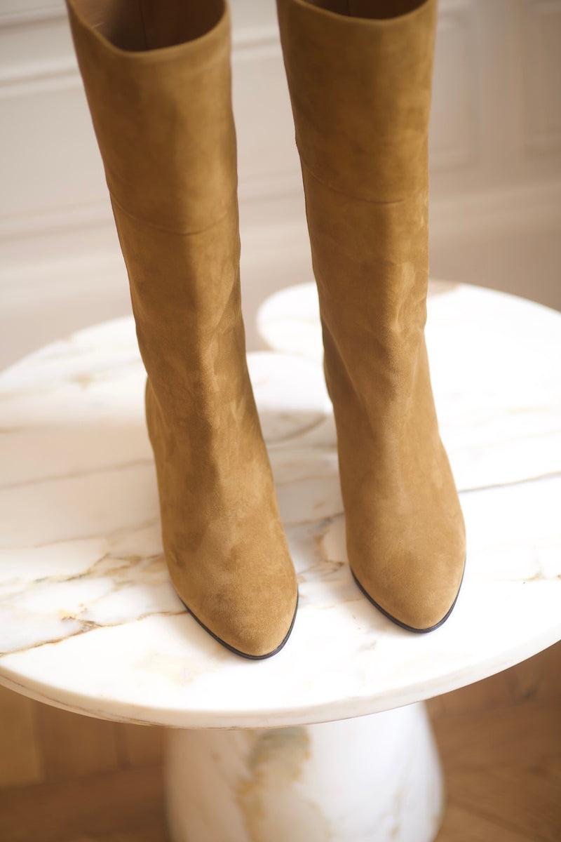 Anne Thomas Mimo Long Boots Velours Safari Lodge
