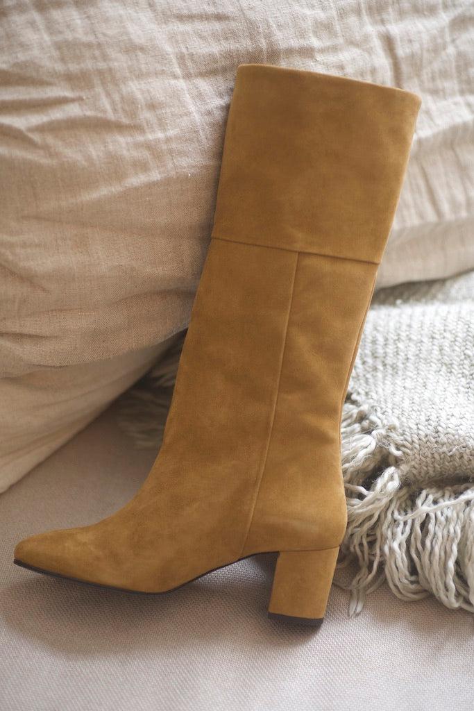anne thomas Mimo Long Boots Velours Safari Lodge