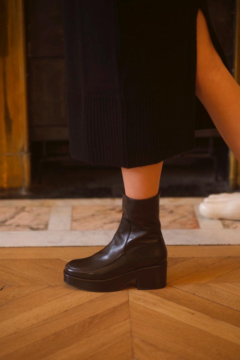 anne thomas Nancy Boots Calf Black