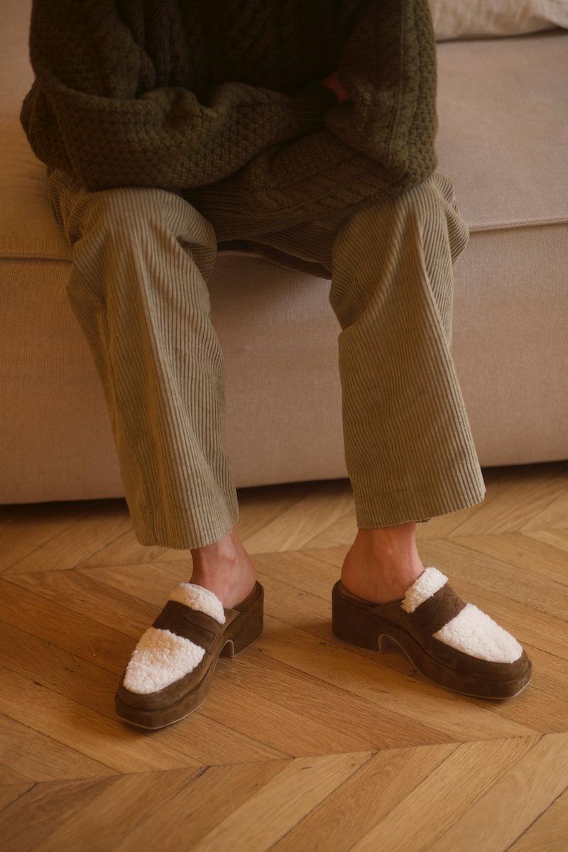 anne thomas Nancy Mule Panama Bira + fur