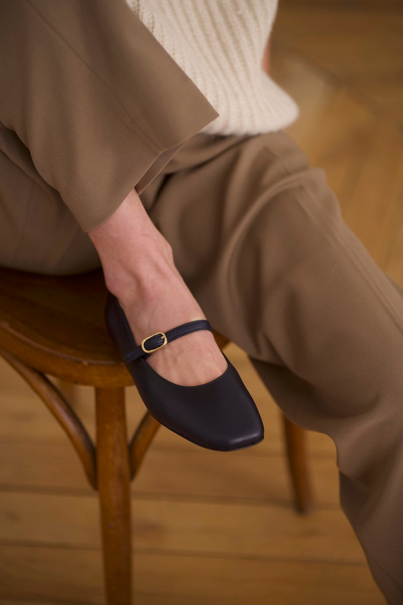 Anne Thomas Pavlova Ballerina Nappa Burrasca Navy