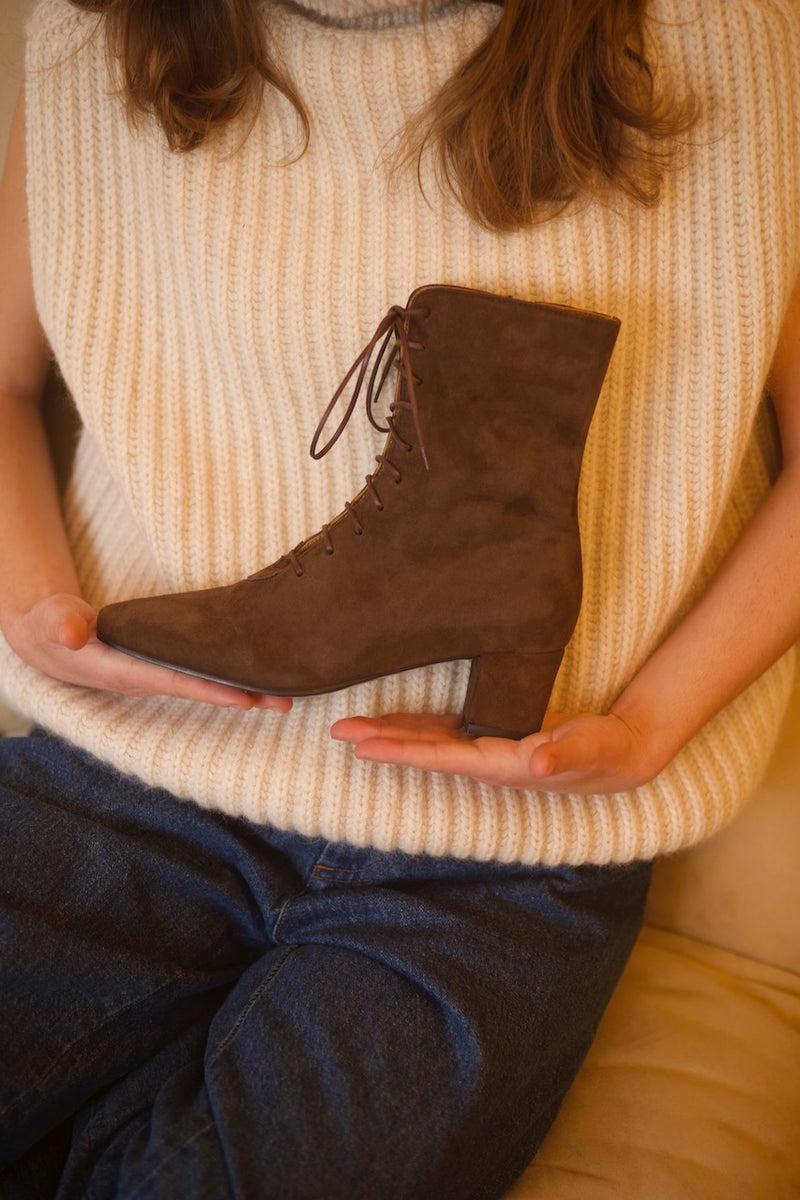 Anne Thomas Pavlova Boots Velours Buio
