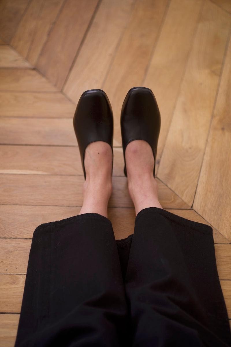 Anne Thomas Pavlova Slingback Calf Black