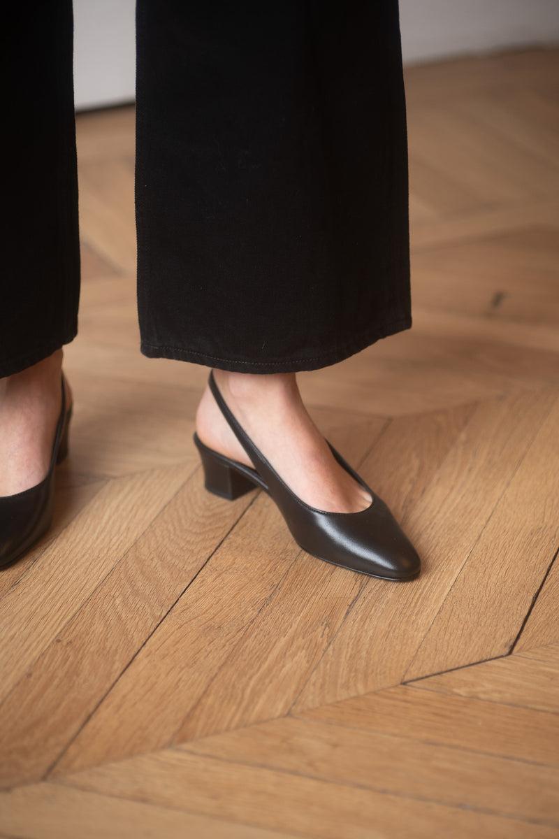 Anne Thomas Pré Vente - Anita Slingback Nappa Black