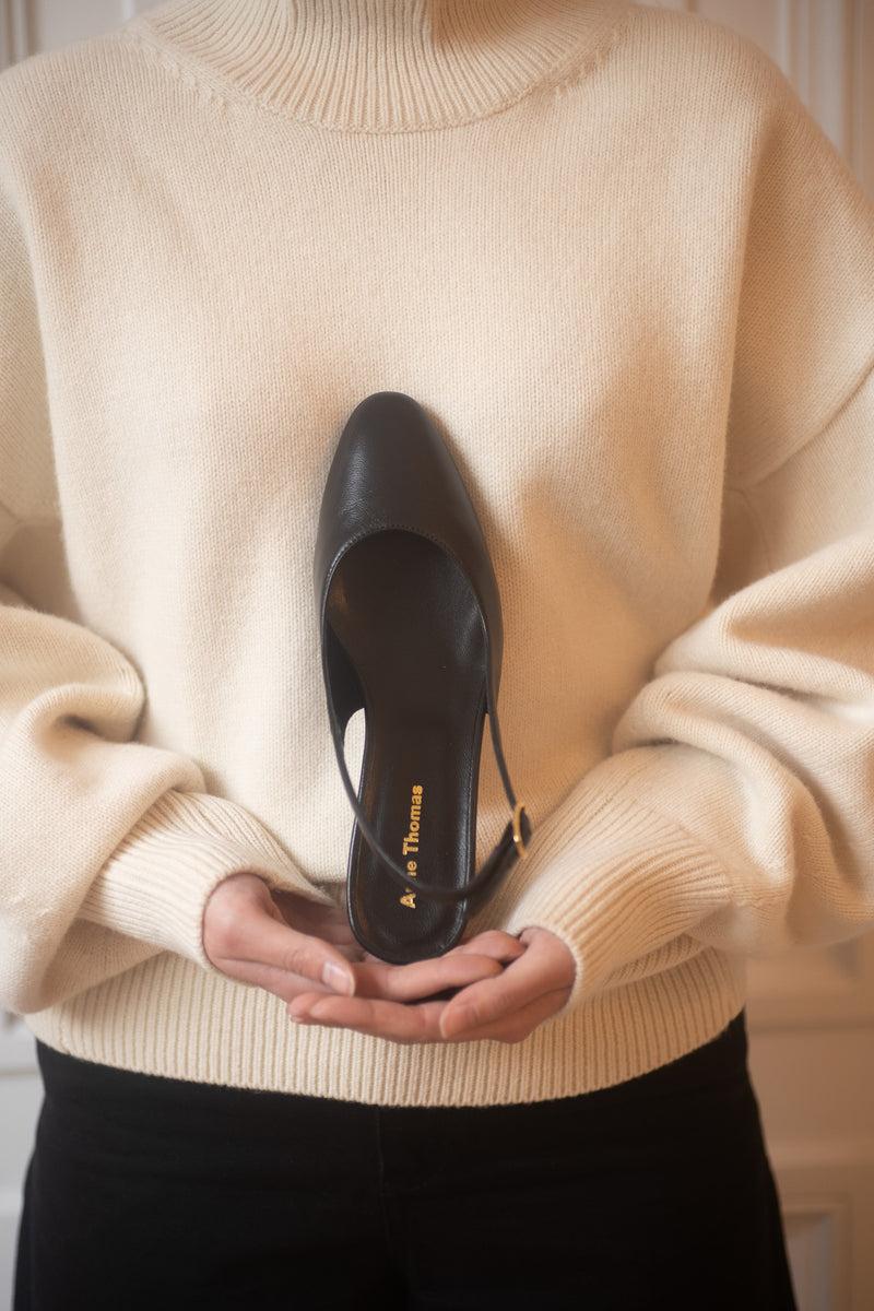 anne thomas Pré Vente - Anita Slingback Nappa Black