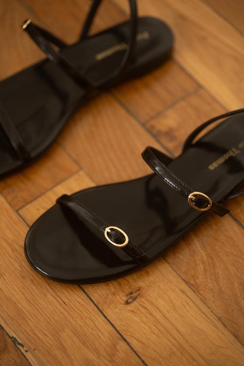 Anne Thomas Pré Vente - Daphné Sandals Polido Black