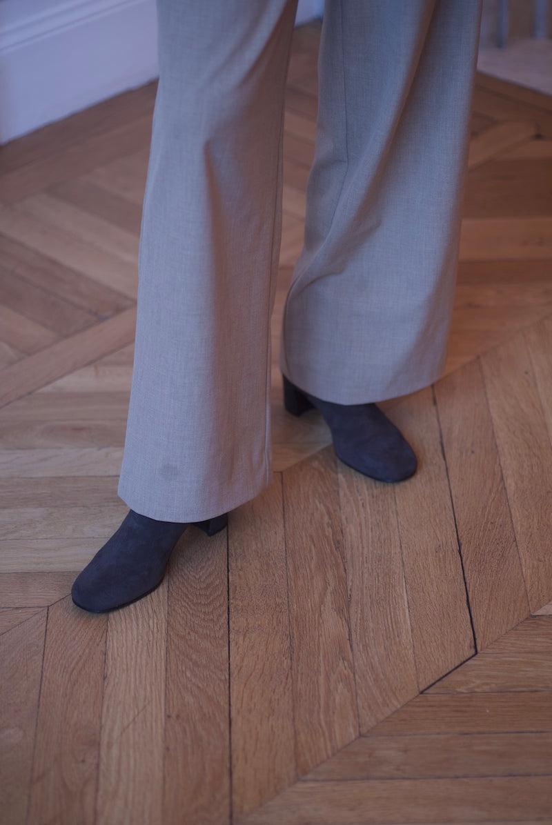 Anne Thomas Vénezia Boots Velours Poivre Sauvage