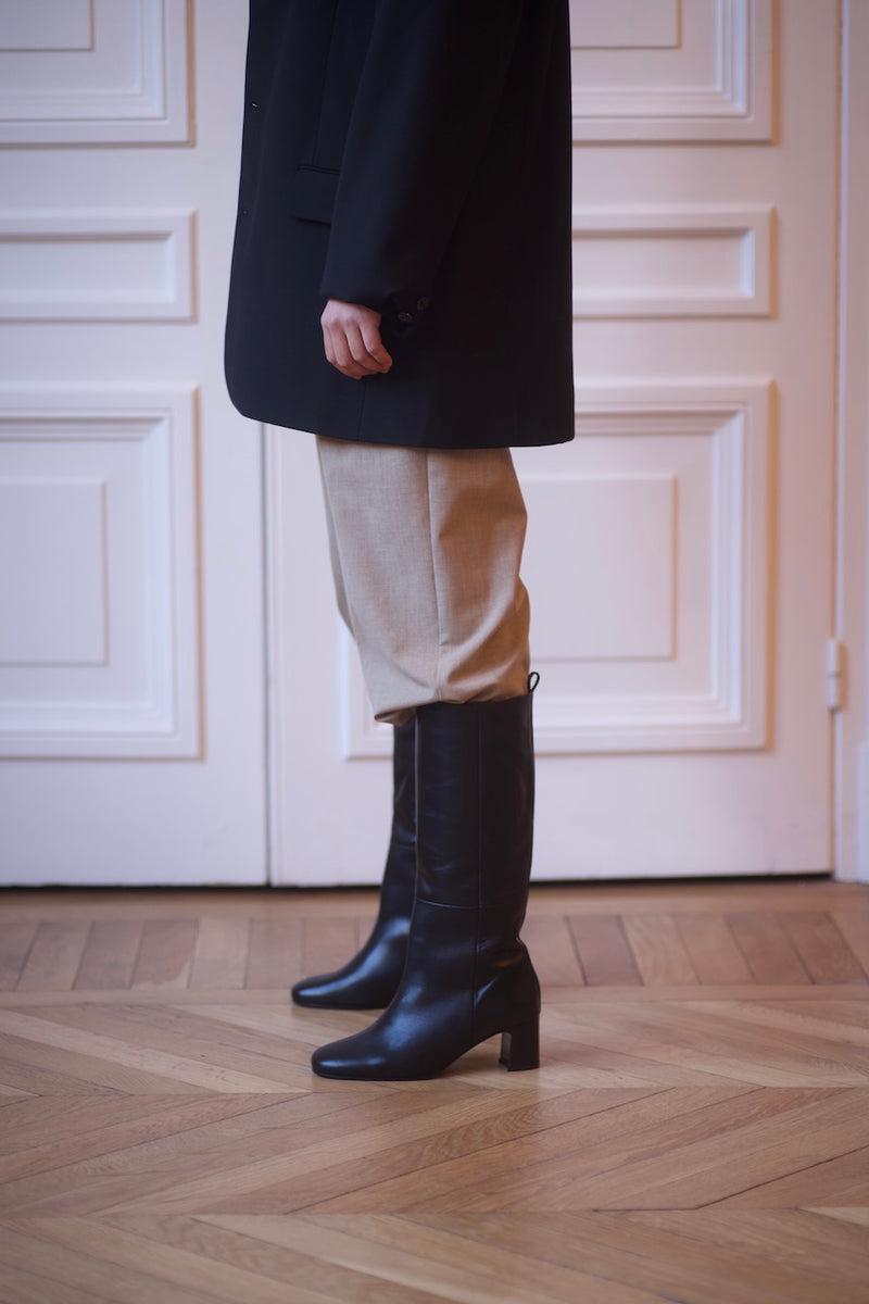 anne thomas Vénezia Long Boots Calf Black