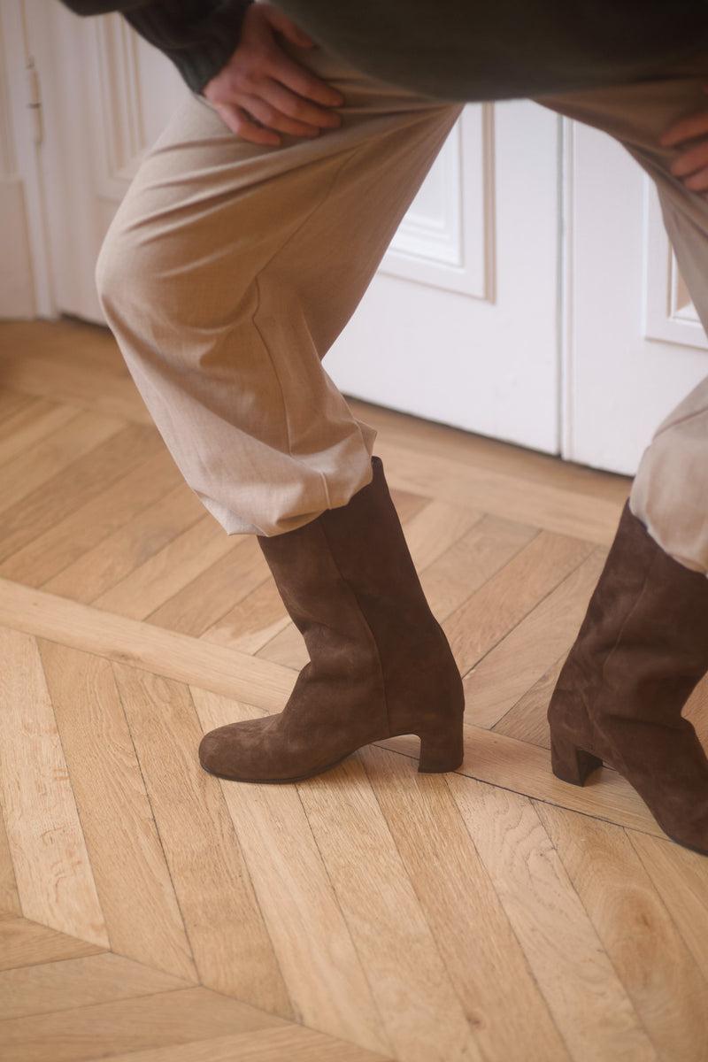 Anne Thomas Vénezia Mi Boots Velours Baia