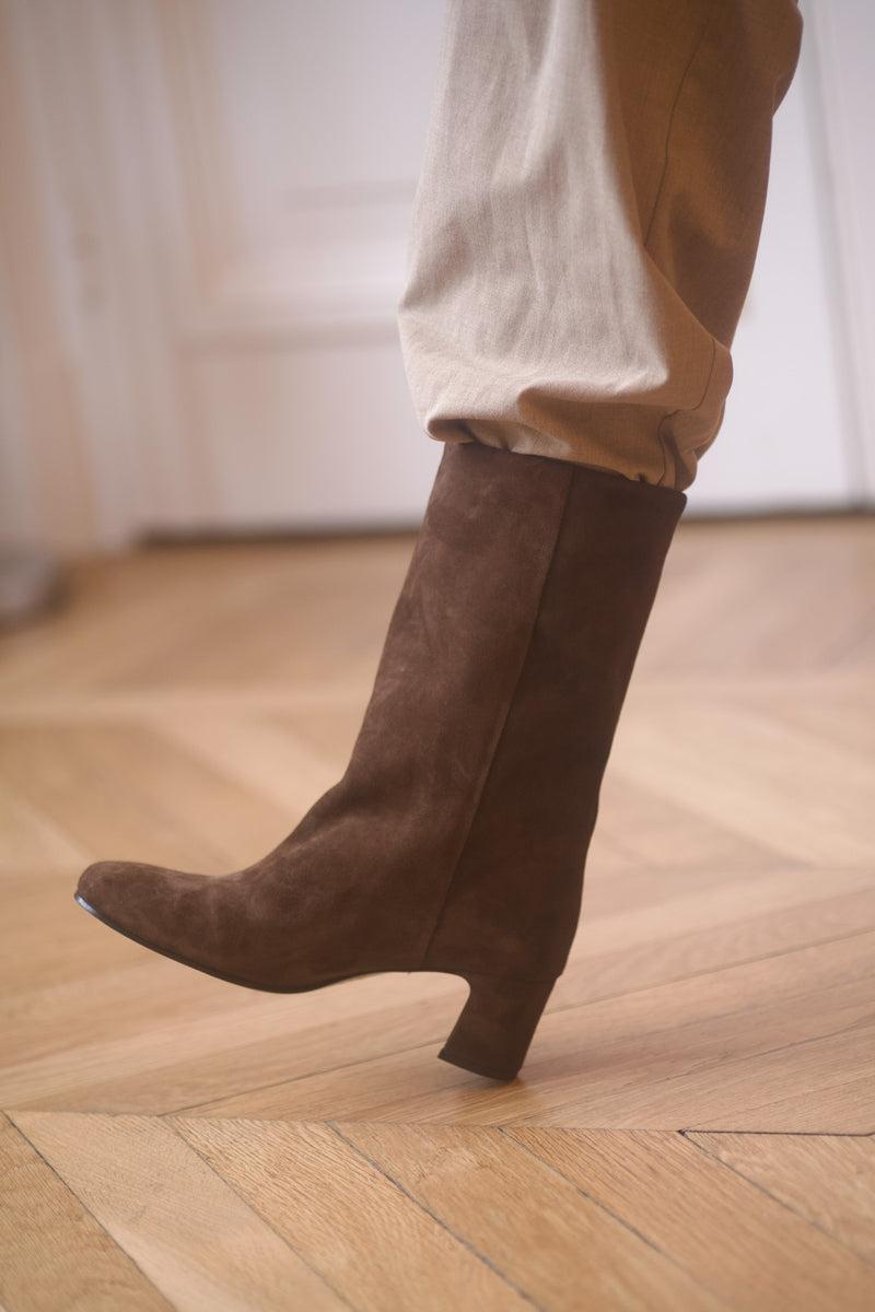 Anne Thomas Vénezia Mi Boots Velours Baia