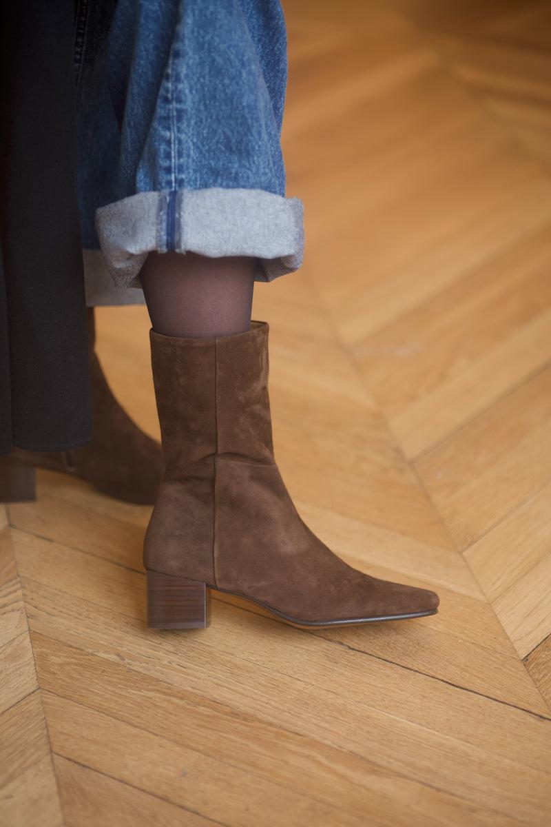 anne thomas Victoria Boots Velours Baia
