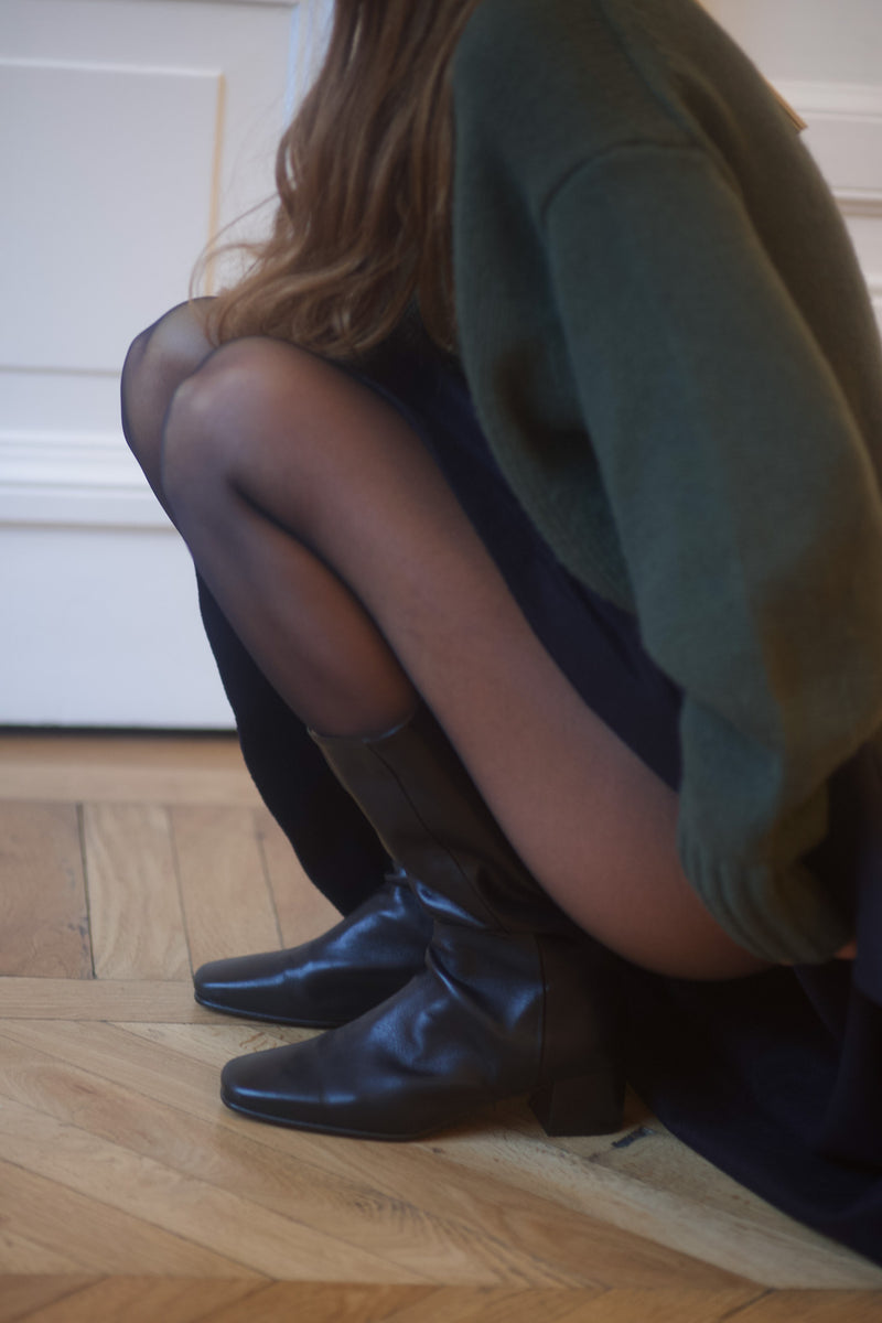 Anne Thomas Victoria Mi Boots Calf Black