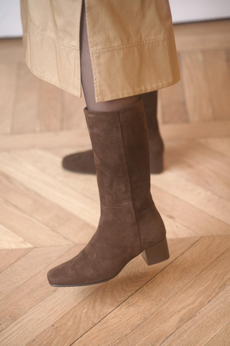 Anne Thomas Victoria Mi Boots Velours Baia