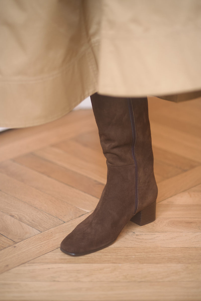 anne thomas Victoria Mi Boots Velours Baia