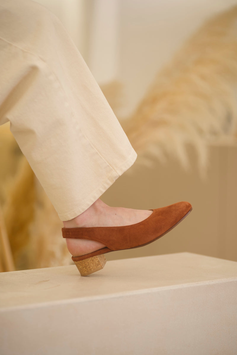 Anne Thomas Michele Slingback Velours Chutney / 38 Fitting