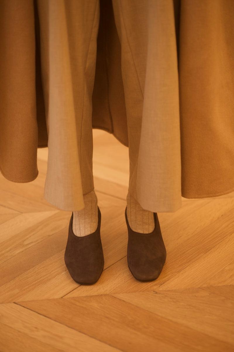 Anne Thomas Pavlova Slingback Velours Poivre Sauvage / 37 - 40