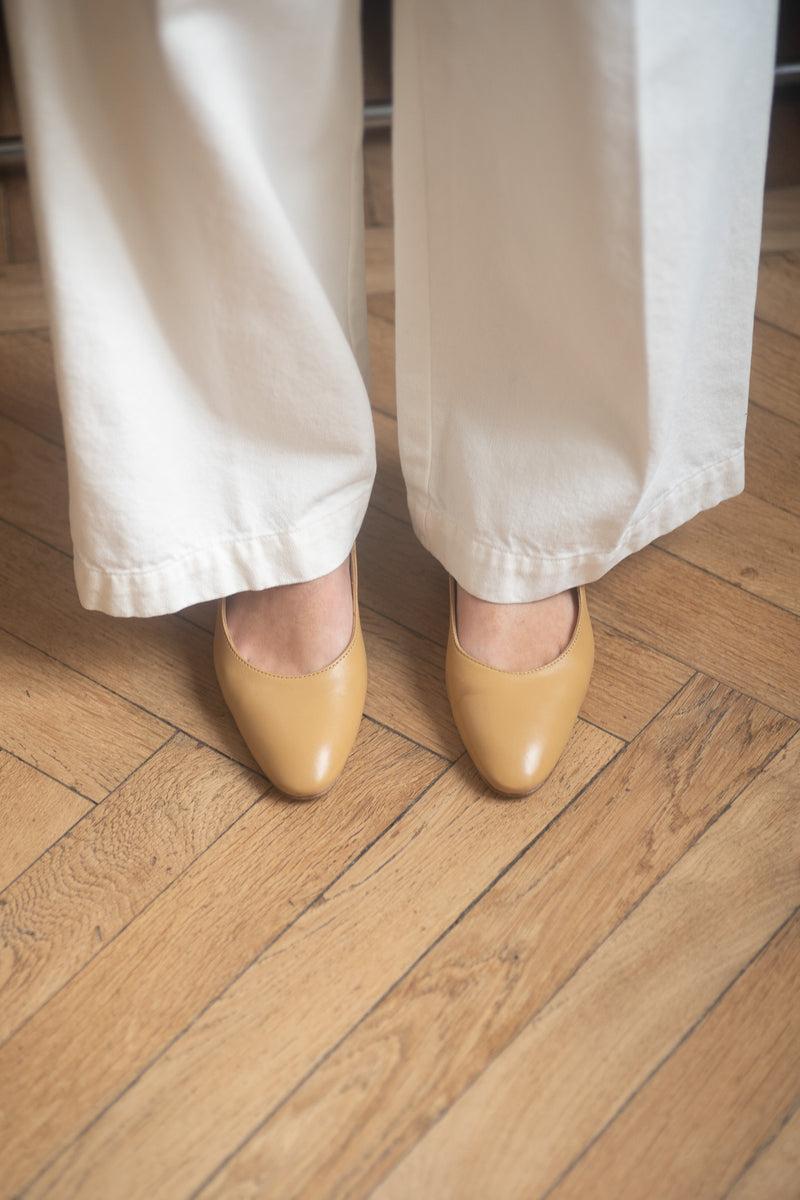 anne thomas Pré Vente - Anita Slingback Nappa Naturalle