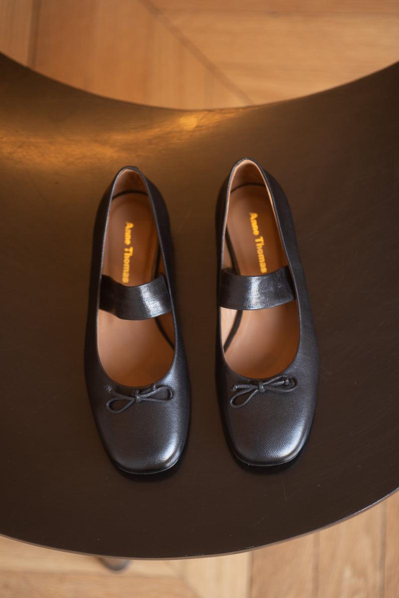 anne thomas Pré Vente - Colette Ballerina Nappa Black