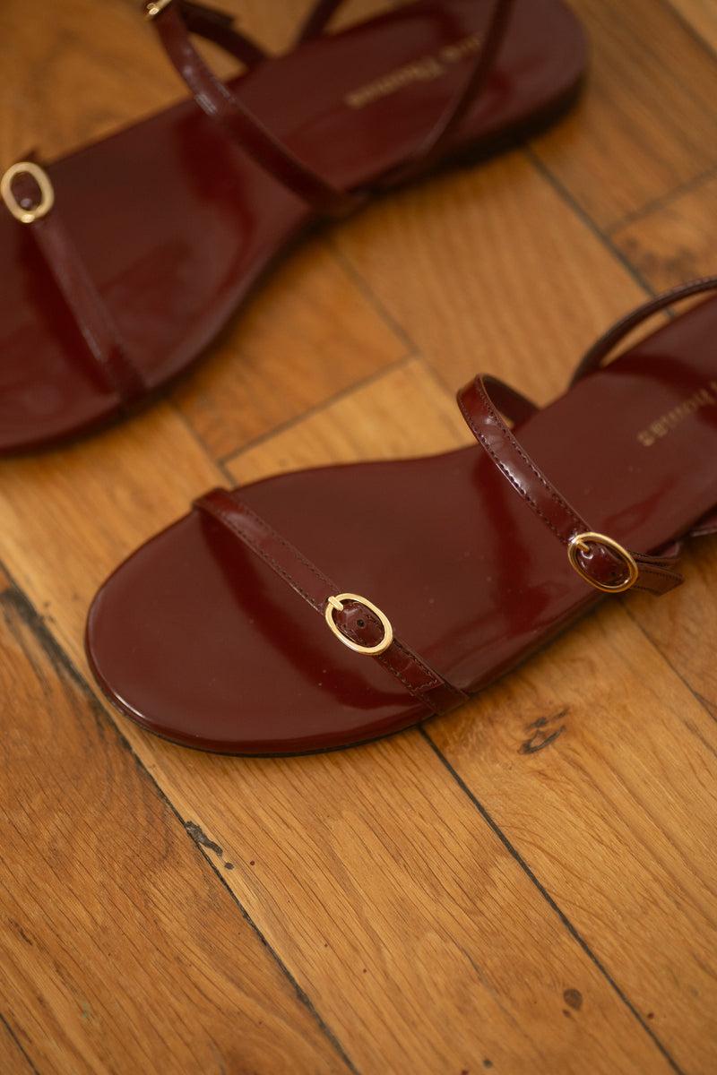 Anne Thomas Pré Vente - Daphné Sandals Polido Bordeaux