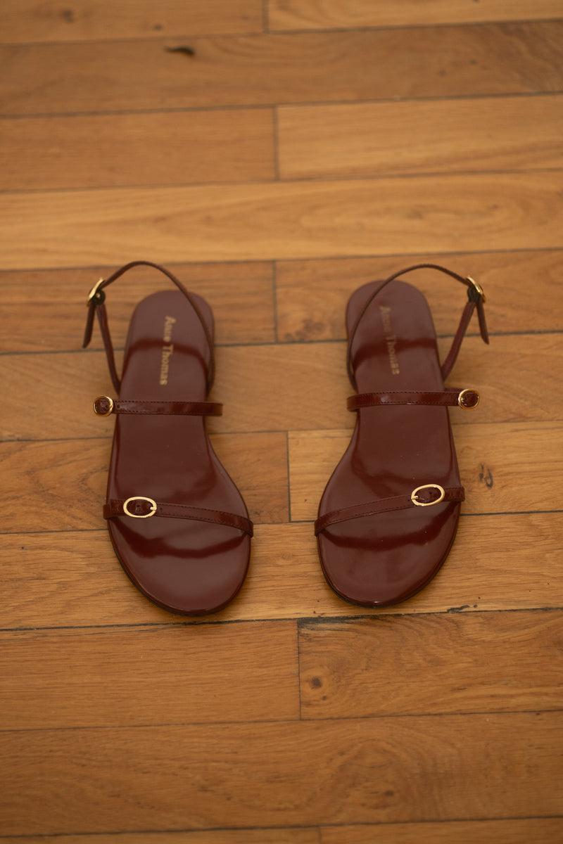 anne thomas Pré Vente - Daphné Sandals Polido Bordeaux