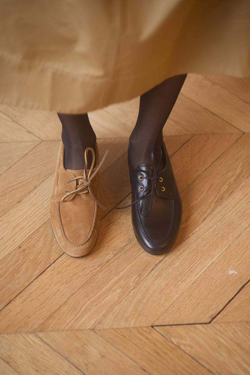 Anne Thomas Pré Vente - Portofino Boat Shoes Softy Cognac