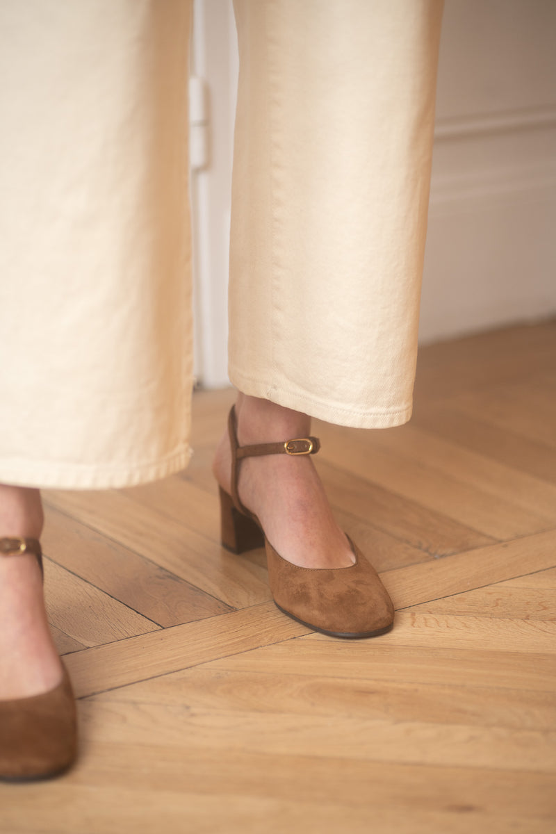 anne thomas Pré Vente - Venezia Sandals Velours Turcasso