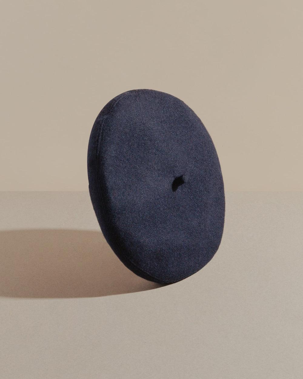 Anthony Peto Beret Laine Black;;;Navy