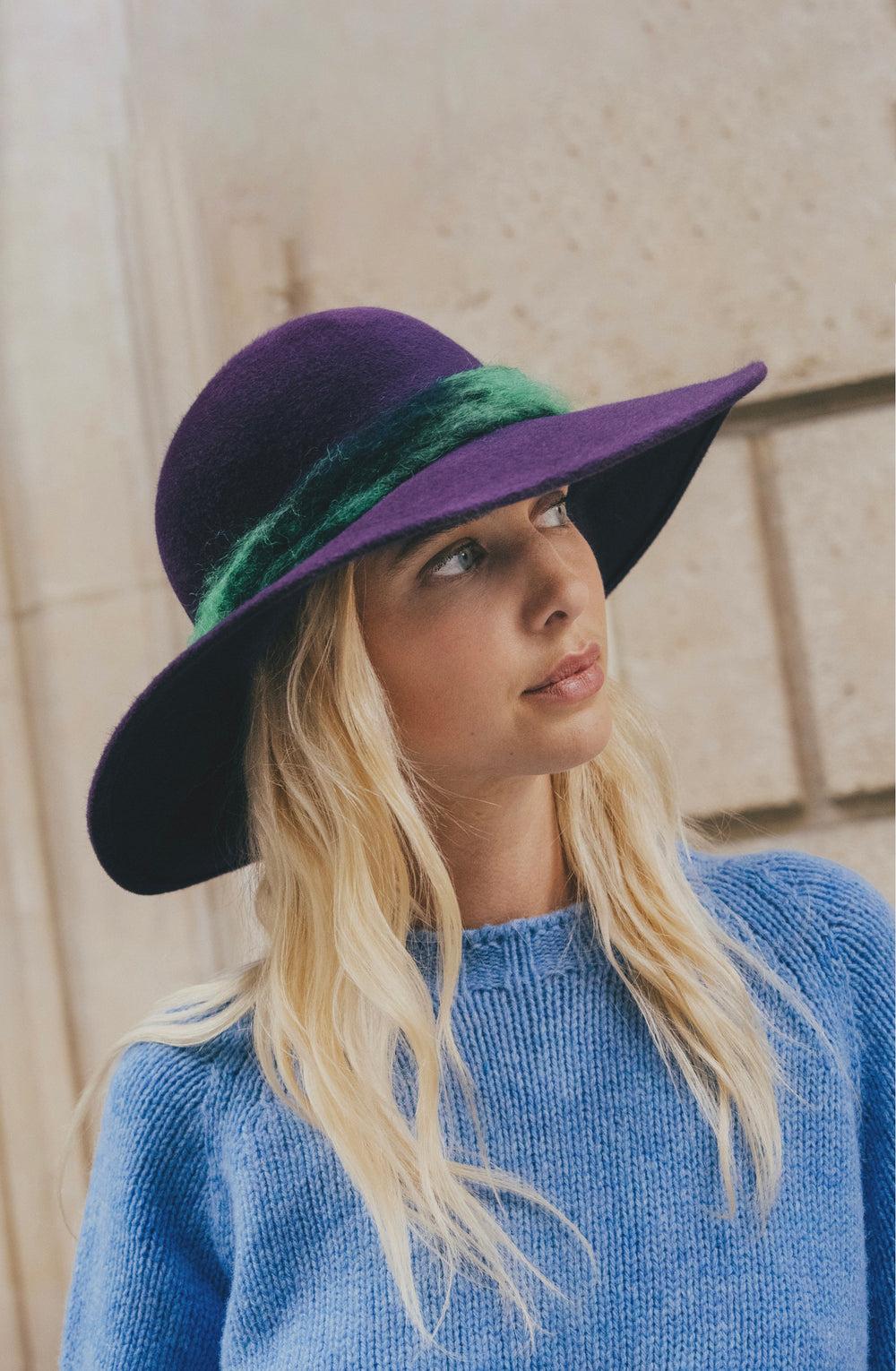 Anthony Peto Capucine Felt Mohair Dark Navy;;;Plum