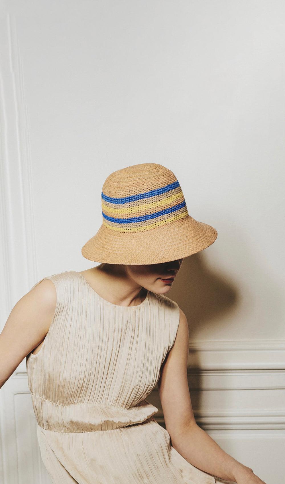 Anthony Peto Clemence Panama Crochet Blue Yellow