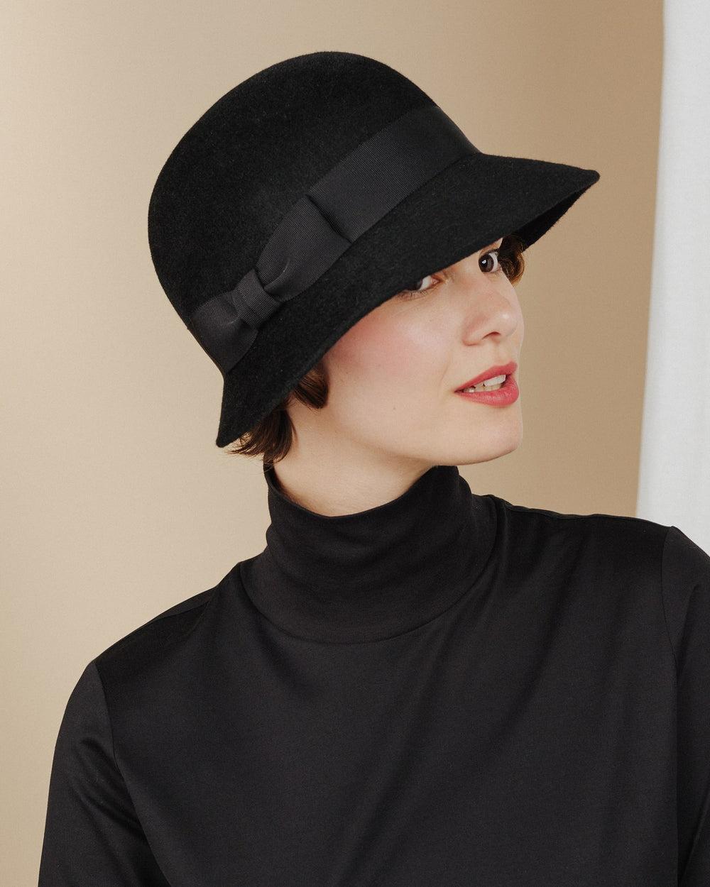 Anthony Peto Cloche Feutre Black;;;Brown;;;Navy;;;White