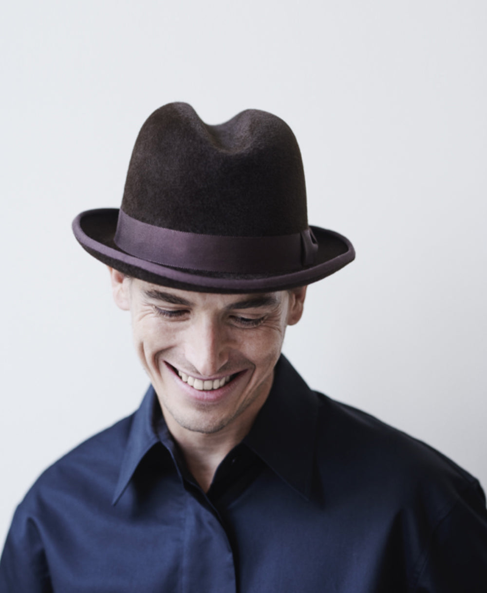Anthony Peto Homburg Feutre Black;;;Brown