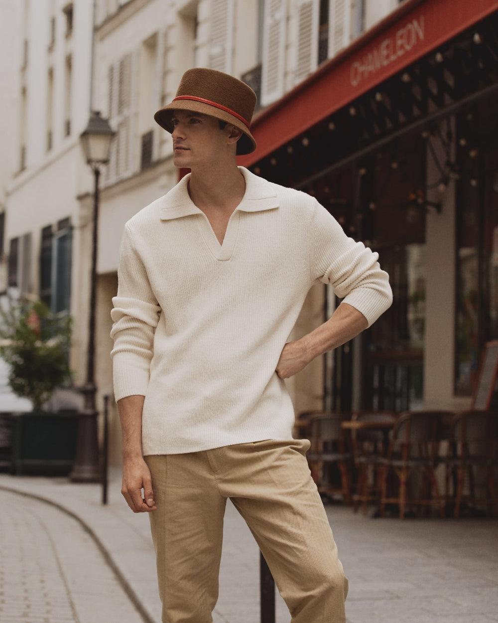 Anthony Peto Joshua Feutre Cuir Marron Brown