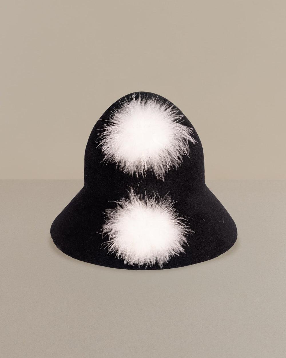 Anthony Peto Lotus Pompon Black;;;White